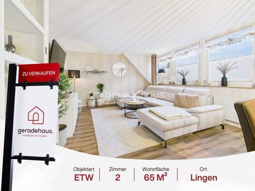 Wohnung zum Kauf 169.900 € 2 Zimmer 65 m² Lingen 49808
