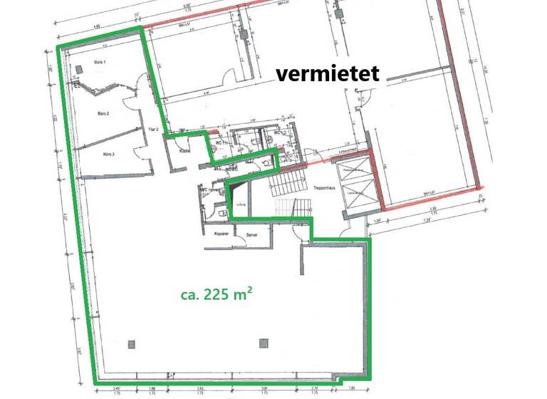 Büro-/Praxisfläche zur Miete 225 m²<br/>Bürofläche Rathaus Stuttgart-Mitte 70178
