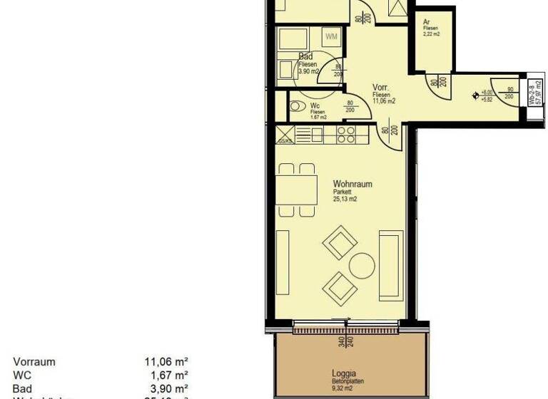 Wohnung zur Miete 735 € 2 Zimmer 67,3 m² 2. Geschoss Rudolfstraße 39 Urfahr Linz 4040
