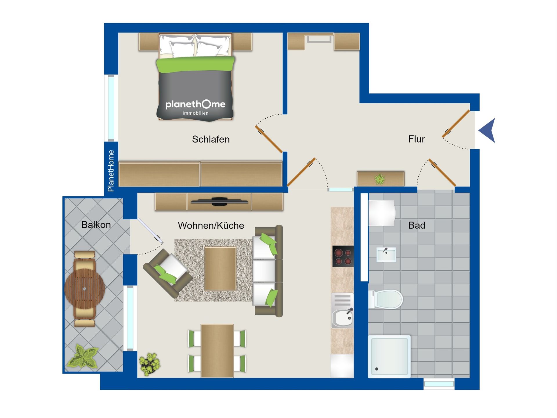 Wohnung zum Kauf 265.000 € 2 Zimmer 72,7 m²<br/>Wohnfläche 3.<br/>Geschoss Zwätzen Jena 07743