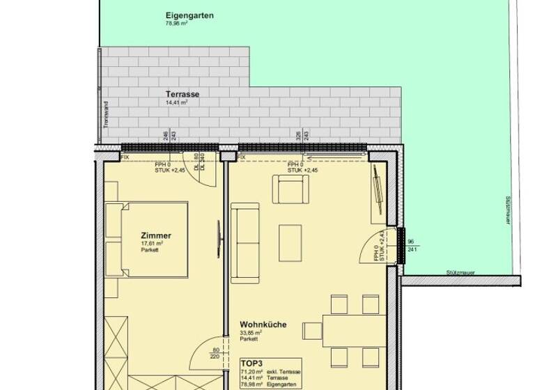 Wohnung zum Kauf - Erstbezug 670.800 € 2 Zimmer 71 m² Franz-Glaser-Gasse 30 Wien 1170