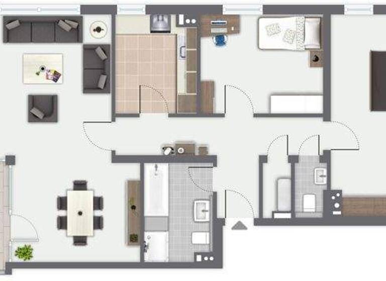 Wohnung zur Miete 800 € 3 Zimmer 96 m² 1. Geschoss frei ab 01.06.2026 Niederbiel Solms 35606