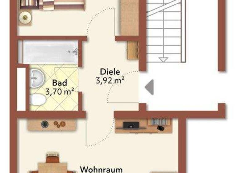 Wohnung zur Miete 925 € 2 Zimmer 49,4 m² 1. Geschoss Unterhaching 82008