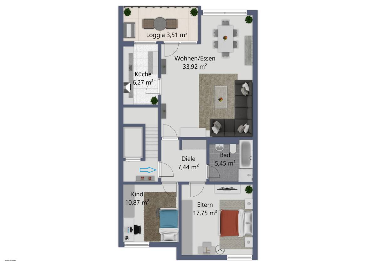 Wohnung zum Kauf 220.000 € 3 Zimmer 85,2 m²<br/>Wohnfläche 2.<br/>Geschoss Immigrath Langenfeld / Immigrath 40764