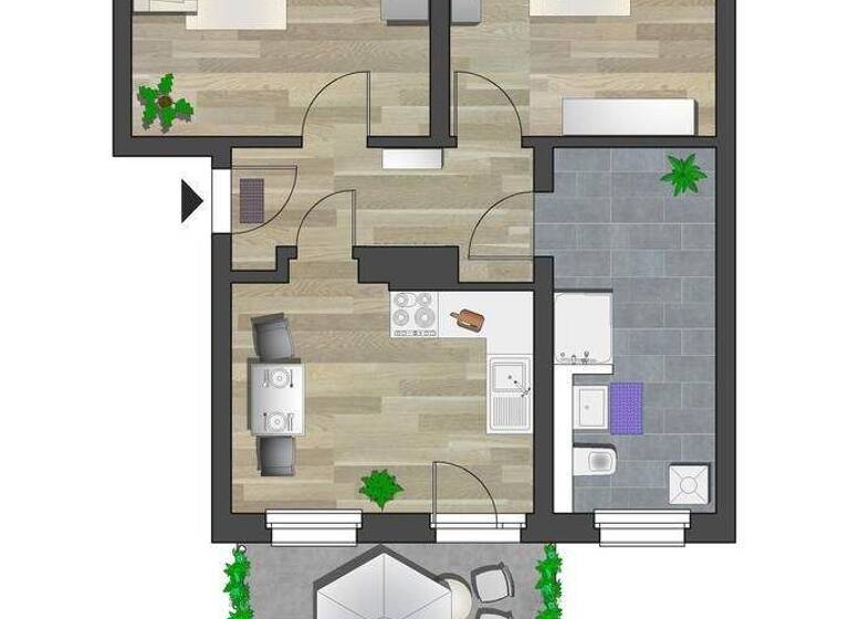 Wohnung zur Miete 390 € 2 Zimmer 59,9 m² 2. Geschoss Gustav-Freytag-Str. 15 Zentrum Chemnitz 09111