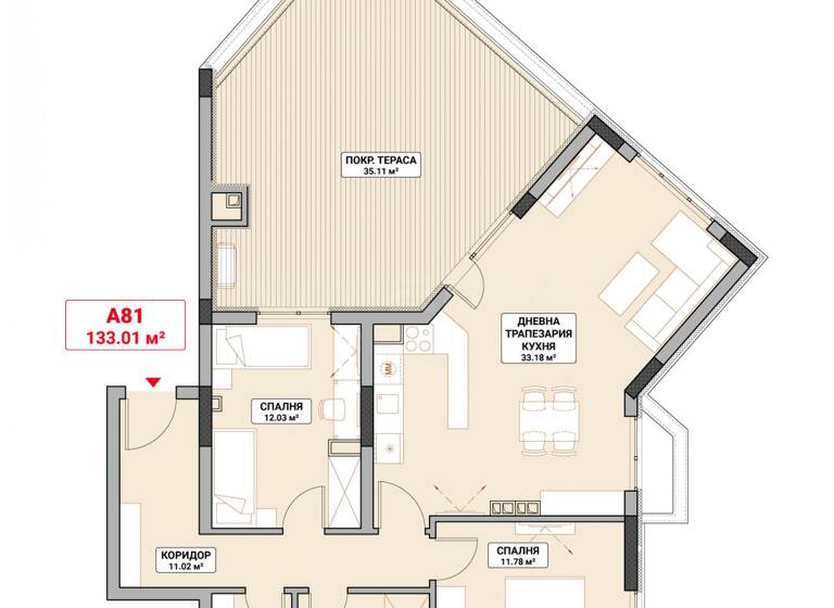 Studio zum Kauf 322.772 € 3 Zimmer 157,6 m² Sofia