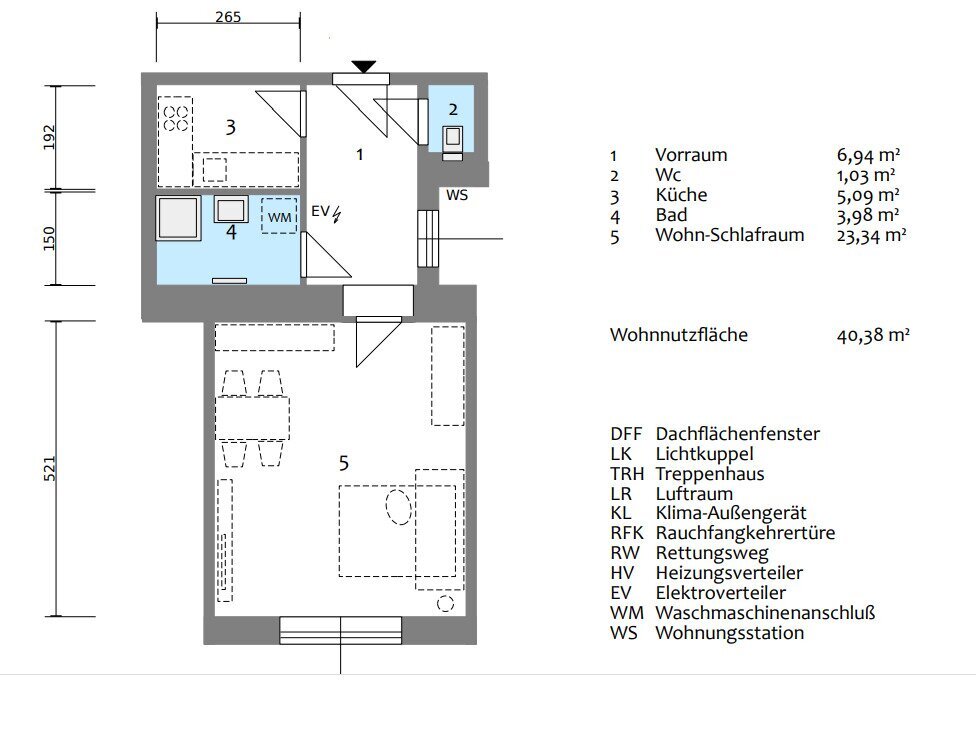 Wohnung zum Kauf 208.890 € 1 Zimmer 40,3 m²<br/>Wohnfläche 2.<br/>Geschoss Heiligenstädter Straße Wien 1190