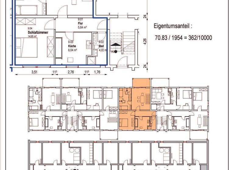 Wohnung zur Miete 708 € 3 Zimmer 70,8 m² 1. Geschoss frei ab sofort Hubachstr. 4a Unterlüß Südheide 29345