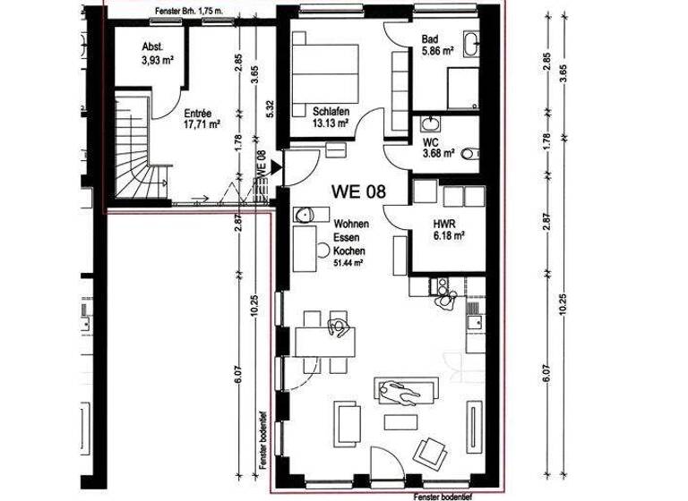 Wohnung zur Miete - Erstbezug 1.130 € 2 Zimmer 101,5 m² 1. Geschoss Melle-Mitte Melle 49324