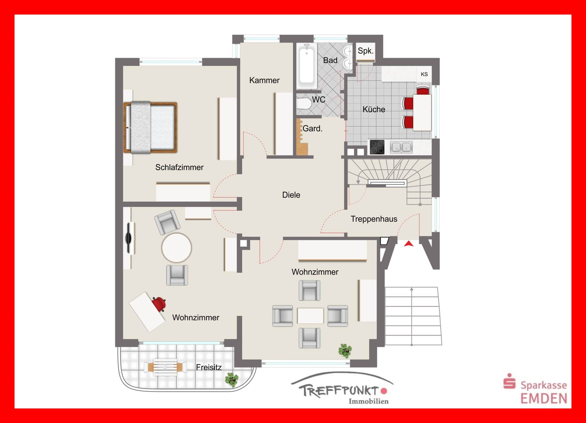 Einfamilienhaus zum Kauf 7 Zimmer 159 m²<br/>Wohnfläche 508 m²<br/>Grundstück ab sofort<br/>Verfügbarkeit Wolthusen / Neubaugebiet Emden 26725