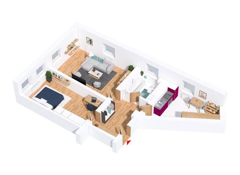 Wohnung zum Kauf 115.000 € 2 Zimmer 54,4 m²<br/>Wohnfläche 2.<br/>Geschoss Cotta Dresden 01157