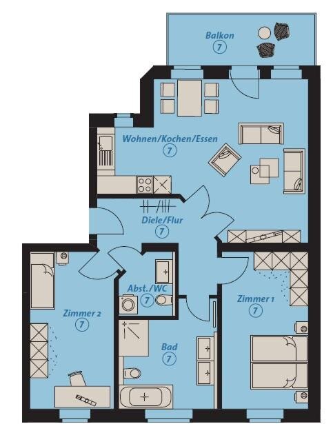 Wohnung zur Miete 948 € 3 Zimmer 85,2 m²<br/>Wohnfläche 2.<br/>Geschoss 01.02.2025<br/>Verfügbarkeit Eisenbahnstraße 164 Volkmarsdorf Leipzig 04315