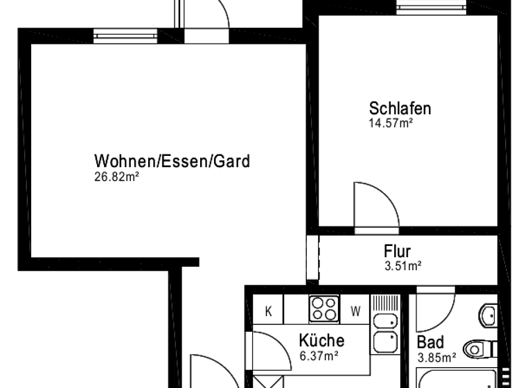 Wohnung zum Kauf provisionsfrei 192.000 € 2 Zimmer 54 m² 4. Geschoss Chemnitzer Straße 42 Holweide Köln 51067