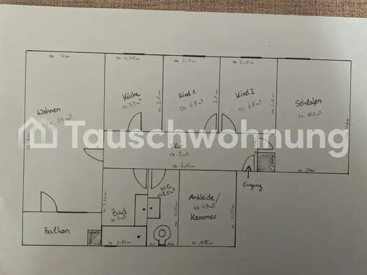 Wohnung zur Miete Tauschwohnung 450 € 4 Zimmer 81 m² Tegel Berlin 13437