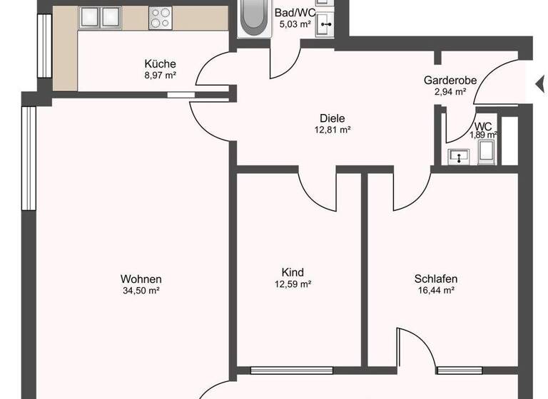 Wohnung zum Kauf 449.000 € 3 Zimmer 103 m² 1. Geschoss Schönberg Kronberg im Taunus 61476