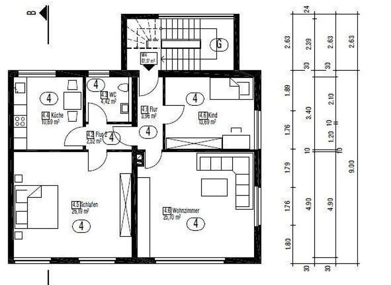 Wohnung zum Kauf 129.000 € 3 Zimmer 87,2 m² 1. Geschoss Lüdenscheid 58511