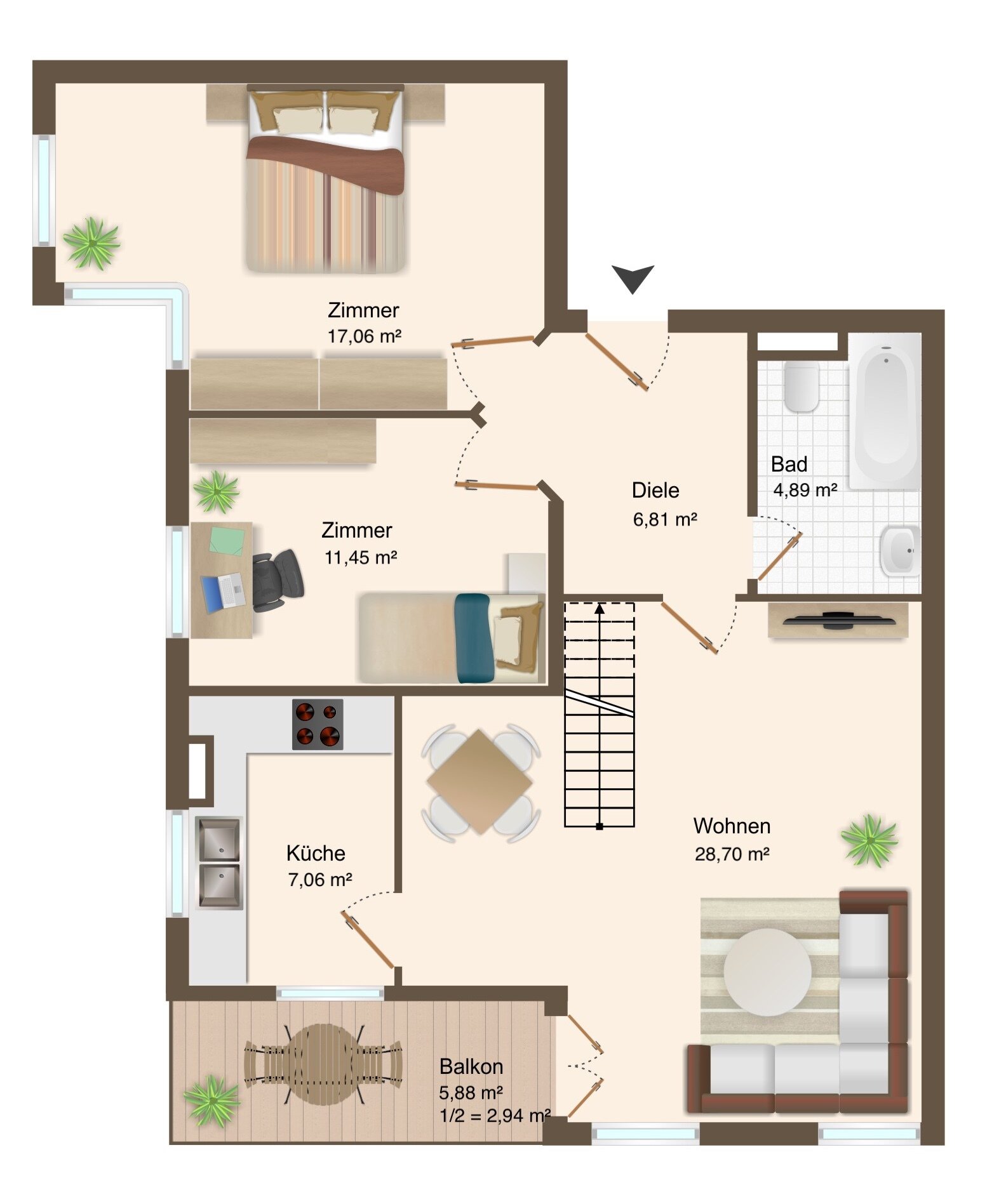 Wohnung zum Kauf 495.000 € 4 Zimmer 100,7 m²<br/>Wohnfläche 2.<br/>Geschoss ab sofort<br/>Verfügbarkeit Sauerlacher Straße / Auf der Haid Wolfratshausen Wolfratshausen 82515