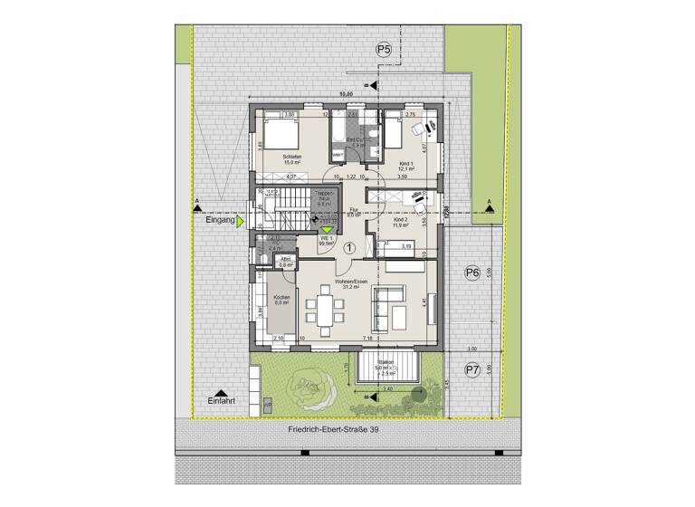 Wohnung zum Kauf 533.460 € 4,5 Zimmer 100,1 m²<br/>Wohnfläche EG<br/>Geschoss Dörnigheim Maintal 63477