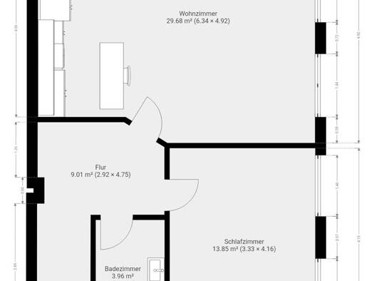 Wohnung zur Miete 280 € 2 Zimmer 52 m² 1. Geschoss frei ab sofort Vater-Jahn-Str. 44b Zeitz 06712