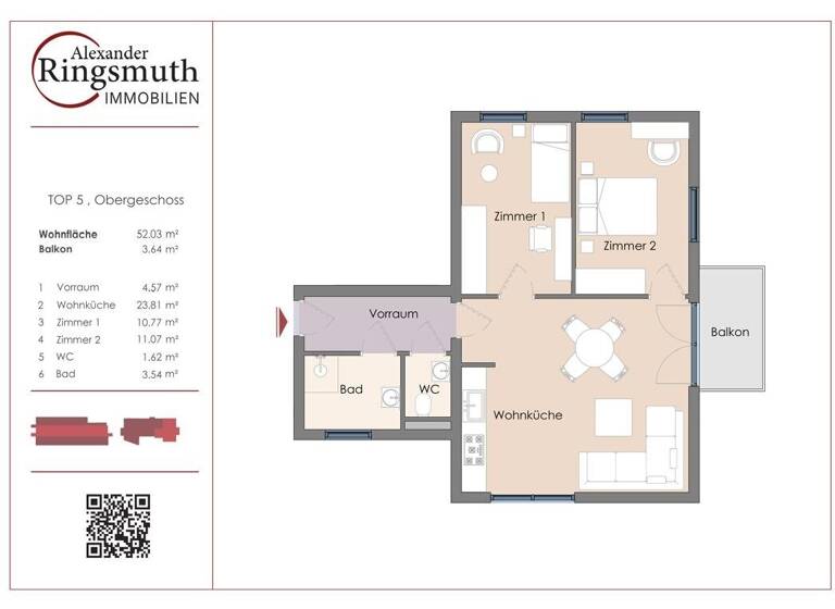 Wohnung zum Kauf - Erstbezug 289.000 € 3 Zimmer 52 m² Wolkersdorf im Weinviertel 2120