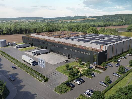 Produktionshalle zur Miete - Erstbezug provisionsfrei 2.740 m² Lagerfläche teilbar von 2.757 m² bis 2.757 m² Süd Kassel 34134