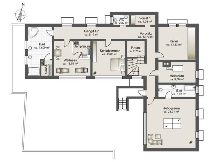 Bungalow zum Kauf 899.000 € 6 Zimmer 212 m² 1.183 m² Grundstück Gartenstadt Bad Wörishofen 86825