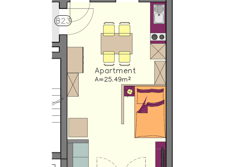 Studio zur Miete 899 € 1 Zimmer 33 m² 5. Geschoss Mettmannerstraße 25 Flingern Süd Düsseldorf 40233