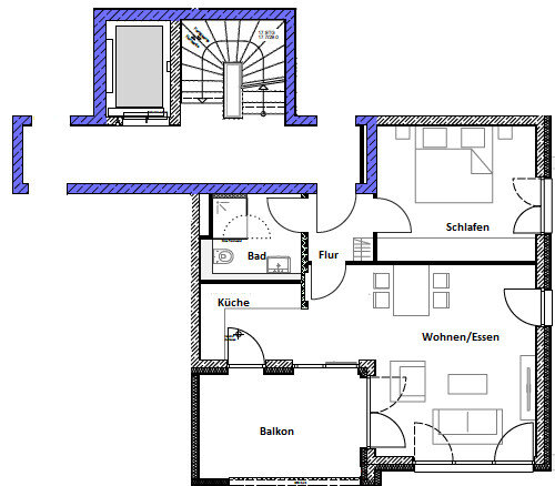 Wohnung zur Miete 1.380 € 2 Zimmer 58 m²<br/>Wohnfläche 1.<br/>Geschoss 01.01.2025<br/>Verfügbarkeit Rosenberg Stuttgart / Stuttgart-West 70176