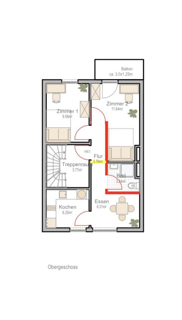 Wohnung zur Miete 1.070 € 2,5 Zimmer 42 m²<br/>Wohnfläche Findorff - Bürgerweide Bremen 28215