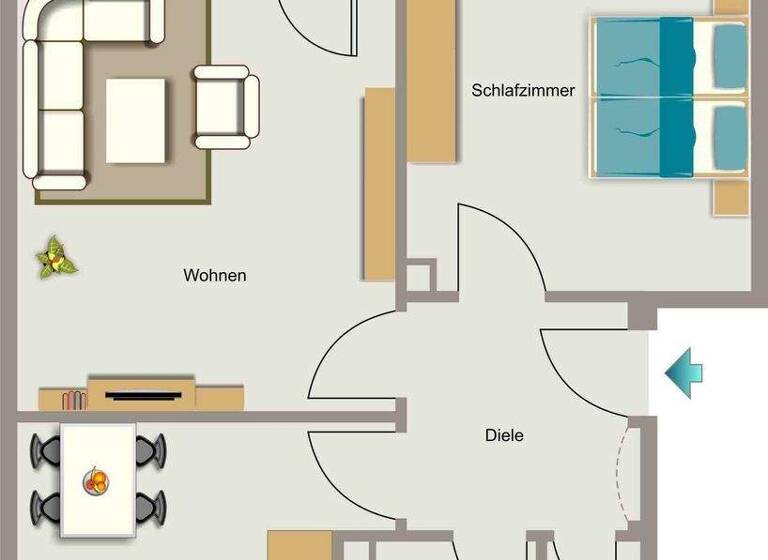 Wohnung zur Miete 483 € 2,5 Zimmer 51,7 m² EG Karl-Arnold-Straße 11 Innenstadt Ahlen 59229