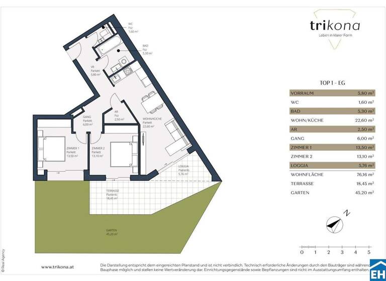 Wohnung zum Kauf 469.000 € 3 Zimmer 70,4 m² EG Schwechat 2320
