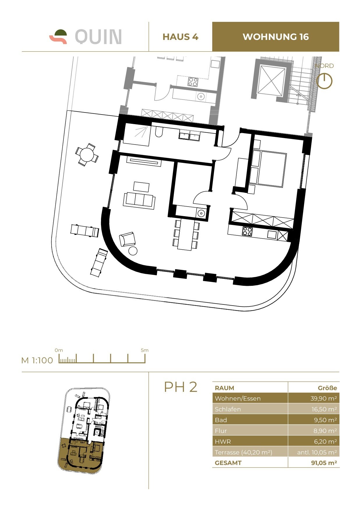 Penthouse zum Kauf provisionsfrei 531.113 € 2 Zimmer 91,1 m²<br/>Wohnfläche 4.<br/>Geschoss Sehnde Sehnde 31319