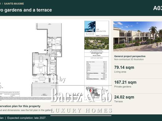 Wohnung zum Kauf 1.114.500 € 3 Zimmer 79 m² Avenue Girard 18 Nartelle-Noyer-Bellevue-bd des Sardinaux Sainte-Maxime 83120