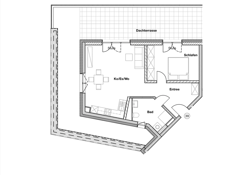Penthouse zum Kauf - Neubau provisionsfrei 450.000 € 2 Zimmer 75,9 m² 3. Geschoss Reichelsdorfer Keller Nürnberg 90453