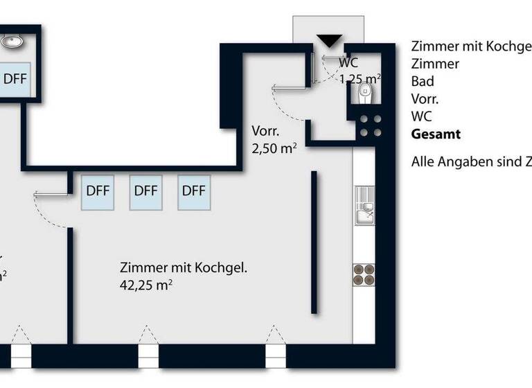 Wohnung zum Kauf 495.000 € 2 Zimmer 72,5 m² frei ab sofort Wien 1070