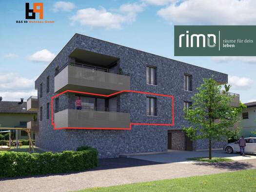 Terrassenwohnung zum Kauf - Erstbezug 342.000 € 2 Zimmer 46,2 m² 1. Geschoss Löwengasse Altach 6844