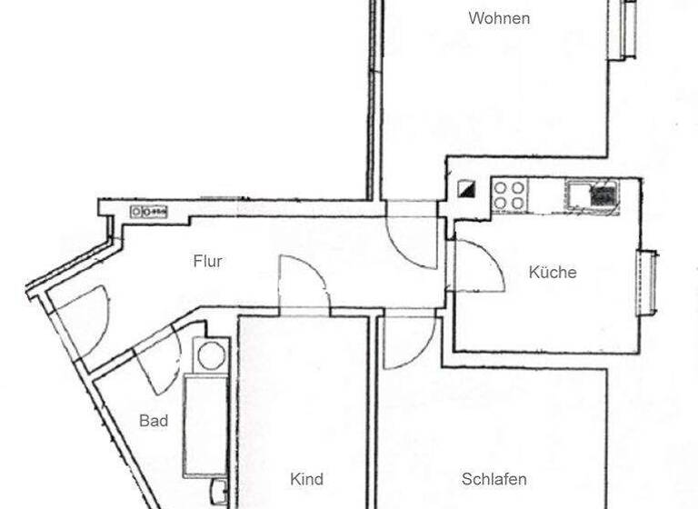 Wohnung zur Miete 459 € 3 Zimmer 62 m² 3. Geschoss frei ab 01.04.2026 Grillparzer Straße 31 Cotta Dresden 01157