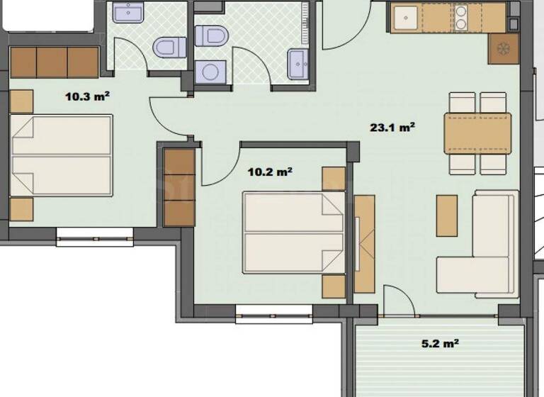 Studio zum Kauf 144.375 € 3 Zimmer 73,2 m² Sozopol