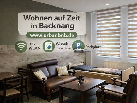 Wohnung zur Miete auf Zeit 1.450 € 1 Zimmer 38 m² frei ab sofort Annonay-Straße Backnang Backnang 71522