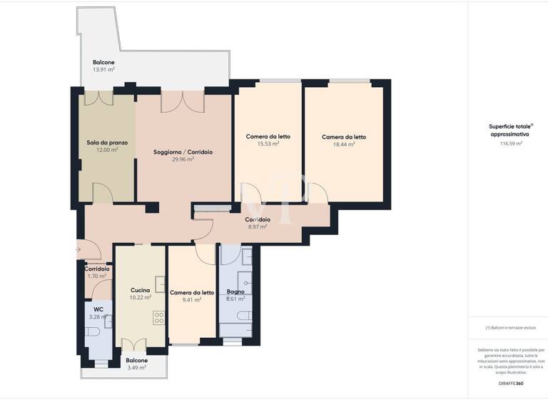 Wohnung zur Miete 2.700 € 5 Zimmer 130 m² 2. Geschoss frei ab sofort Via Cesare Balbo 11 Milano 20136