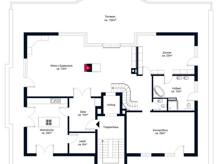 Penthouse zum Kauf 1.395.000 € 6 Zimmer 212 m² Volksdorf Hamburg / Volksdorf 22359