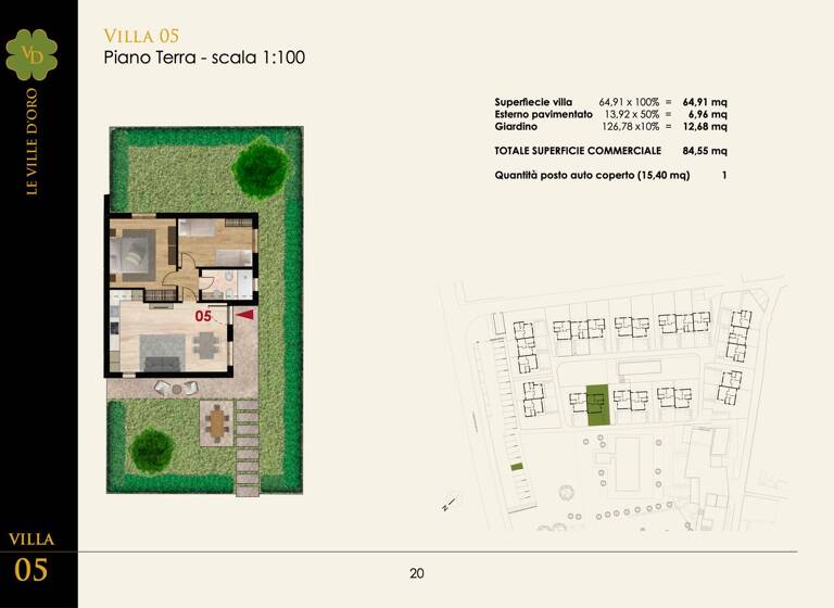 Doppelhaushälfte zum Kauf 395.000 € 3 Zimmer 64,9 m² 193 m² Grundstück Viale Michelangelo 150 Desenzano del Garda 25015