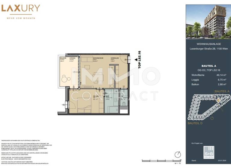 Wohnung zum Kauf provisionsfrei 380.000 € 2 Zimmer 49,1 m²<br/>Wohnfläche 3.<br/>Geschoss 01.09.2025<br/>Verfügbarkeit Wien 1100