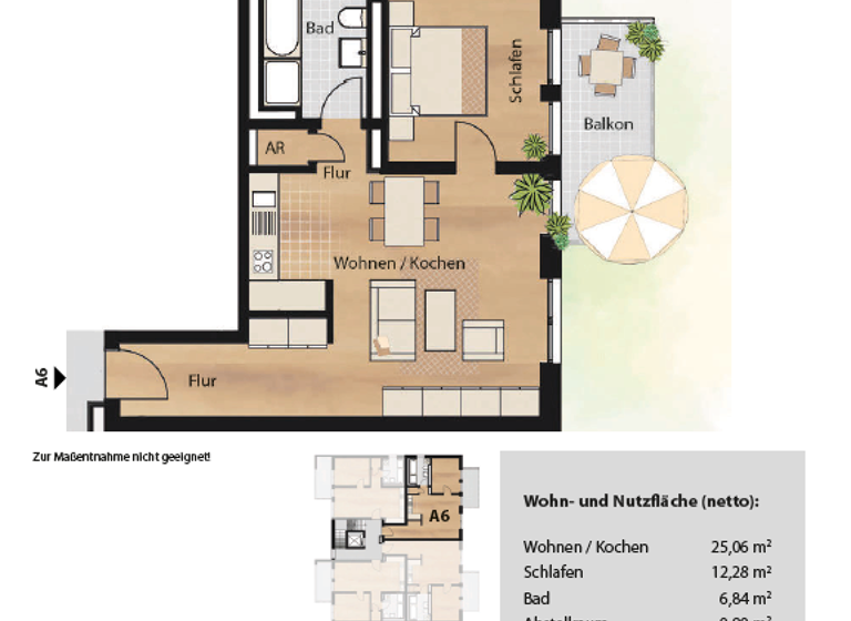 Wohnung zur Miete 910 € 2 Zimmer 57,2 m² 1. Geschoss Kleinreuther Weg 60a Großreuth h d Veste Nürnberg 90408