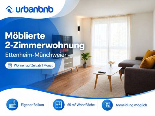 Wohnung zur Miete auf Zeit 1.140 € 2 Zimmer 65 m² frei ab 01.01.2028 Hauptstraße Münchweier Ettenheim 77955