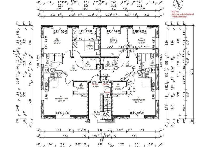 WG-Zimmer zur Miete - Erstbezug Wohnen auf Zeit 2.300 € 75 m² 2. Geschoss frei ab sofort Klevendeicher Chaussee 2 Moorrege 25436