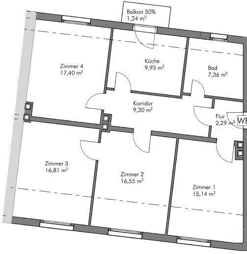 Wohnung zum Kauf provisionsfrei als Kapitalanlage geeignet 254.000 € 4 Zimmer 97,4 m²<br/>Wohnfläche St. Leonhard Nürnberg 90439