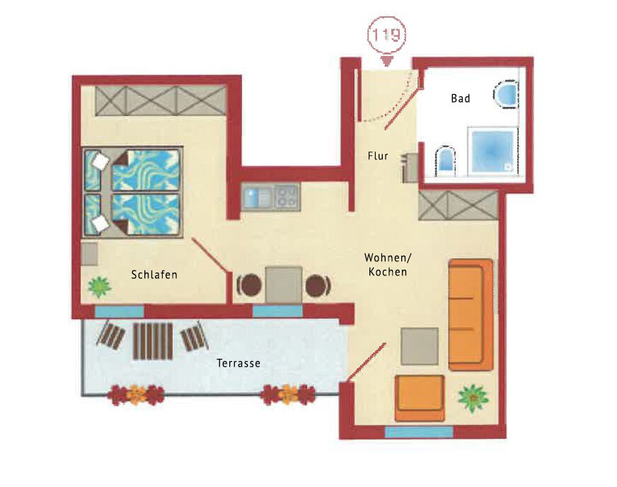 Wohnung zur Miete 574 € 2 Zimmer 41,1 m²<br/>Wohnfläche 4.<br/>Geschoss Delitzscher Straße 56 Eutritzsch Leipzig 04129