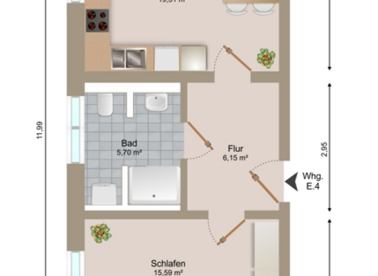 Wohnung zum Kauf - Erstbezug provisionsfrei 253.000 € 2 Zimmer 47 m² Mitterfels 94360