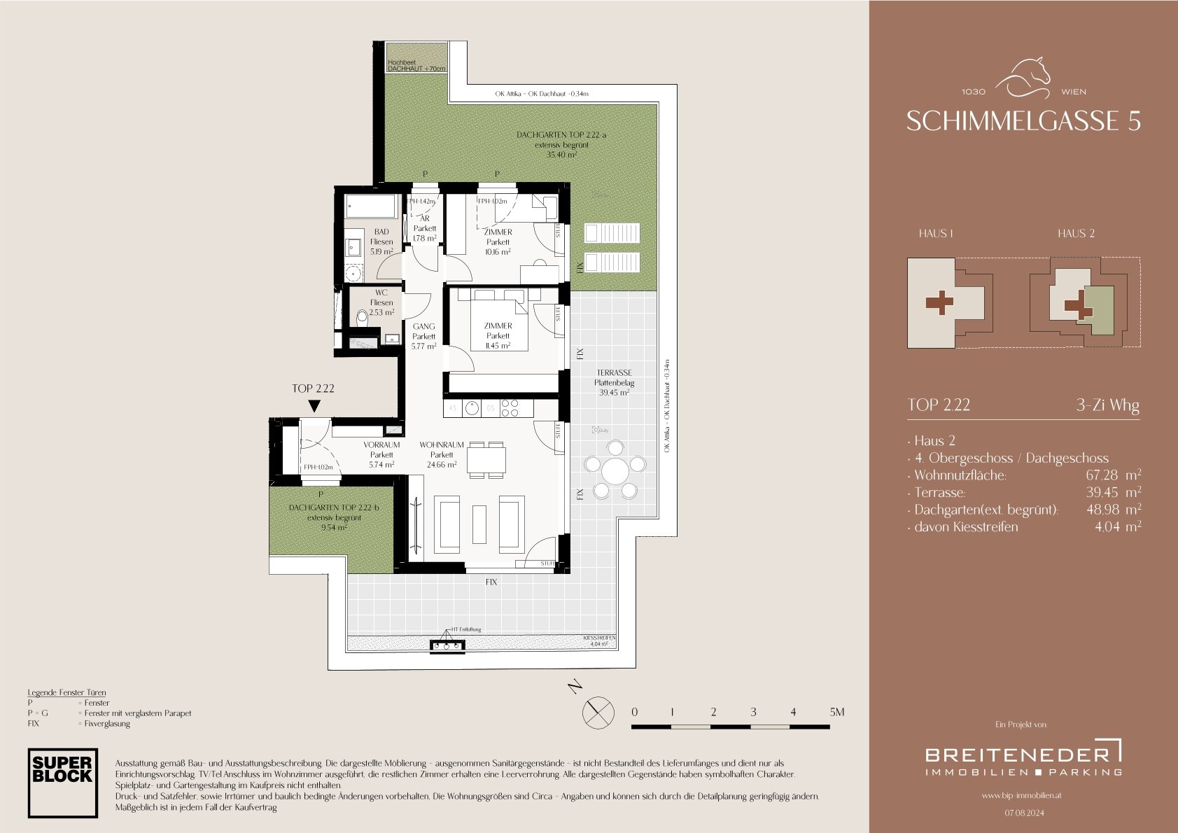 Wohnung zum Kauf provisionsfrei 979.000 € 3 Zimmer 67,3 m²<br/>Wohnfläche 4.<br/>Geschoss Wien 1030